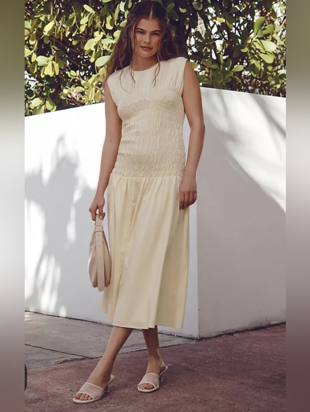 Mare Mare Anthropologie Sleeveless Smocked Midi-dress. Size: 2X.